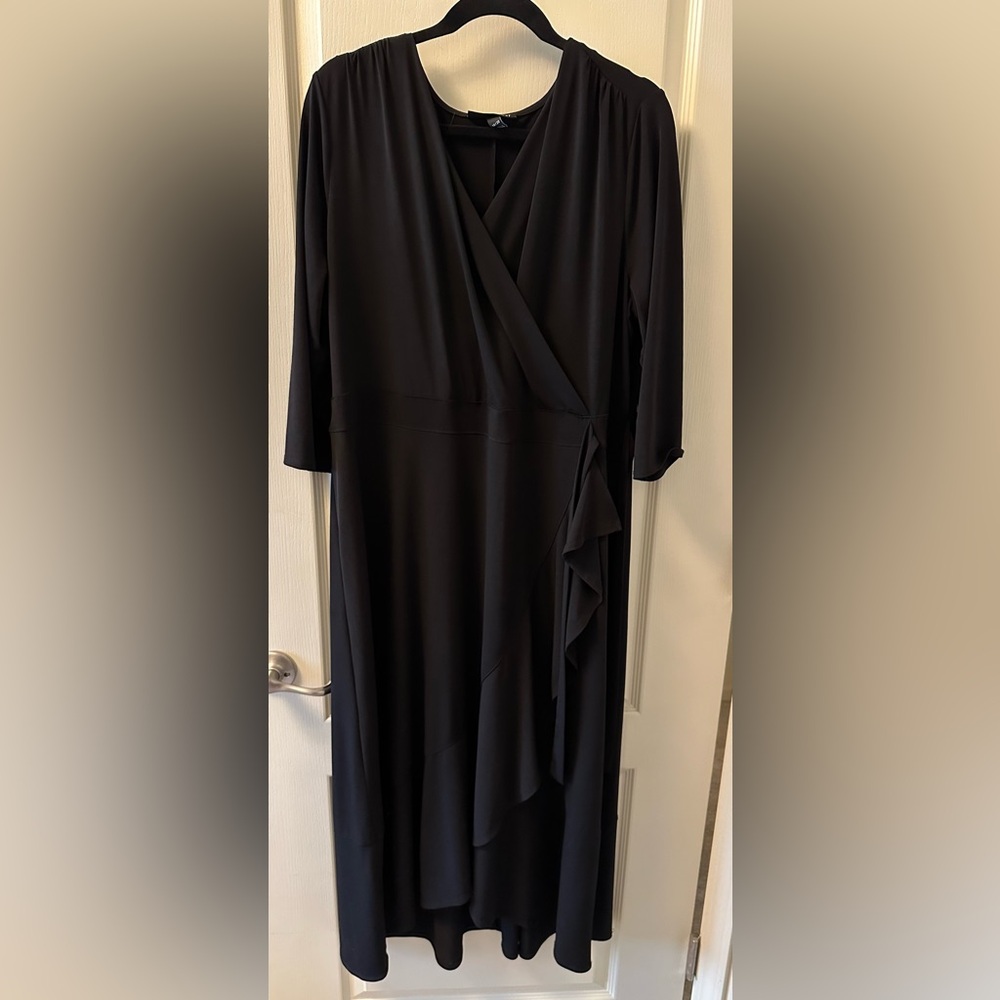 Black Lane Bryant Faux Wrap Dress Size 18/20